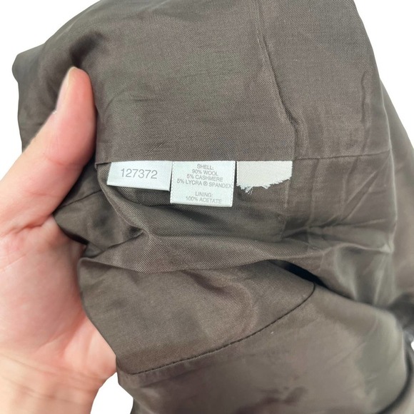 Vintage Y2K Ann Taylor Skirt Wool Cashmere Pleated Hem Brown 6 - Picture 7 of 7